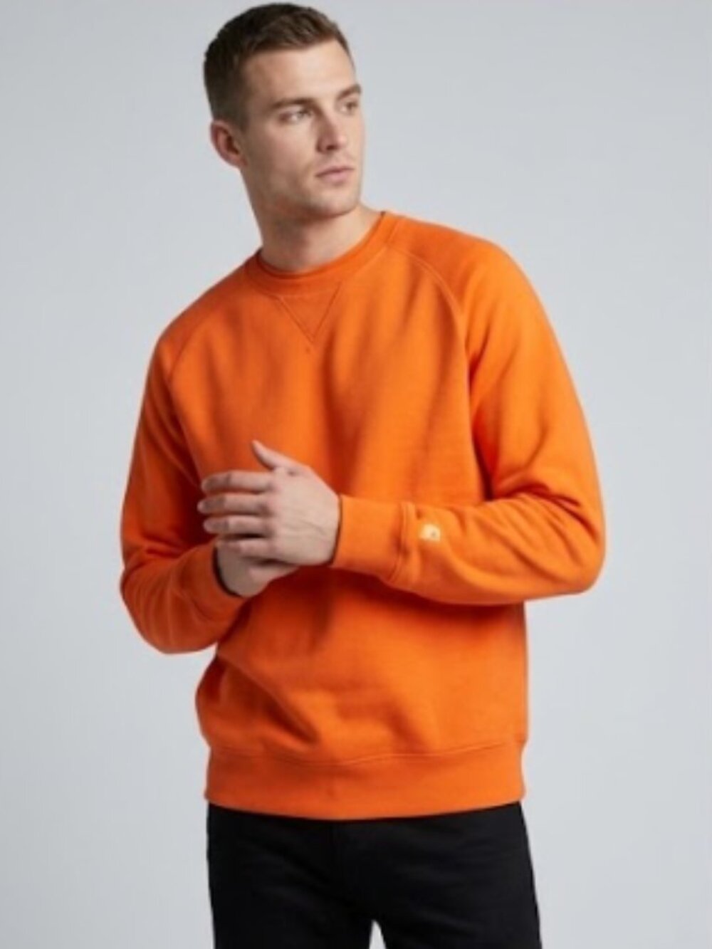 Carhartt Work In Progress Orange Chase Crewneck | Heavyweight Sweatshirt